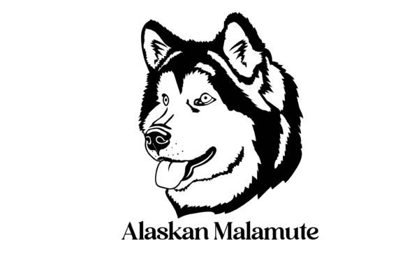 Alaskan Malamute Dog Silhouette Breeds