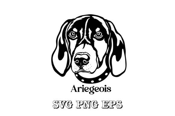 Ariegeois Dog Silhouette Breeds Face