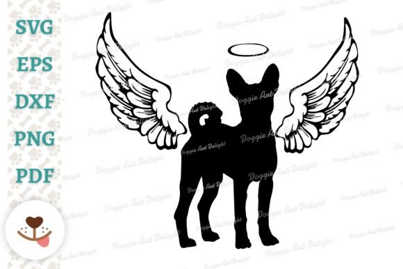 Basenji Dog Angel, Memorial Svg Png Dxf