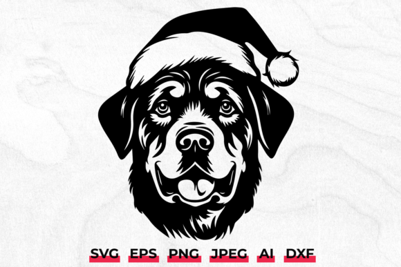 Christmas Rottweiler Dog Santa Hat SVG: A Designer's Review