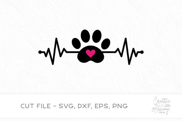 Dog Paw Lifeline SVG Cut File: A Designer's Review