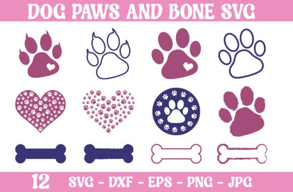 Dog Paw Print SVG and Bone Vector Design Review