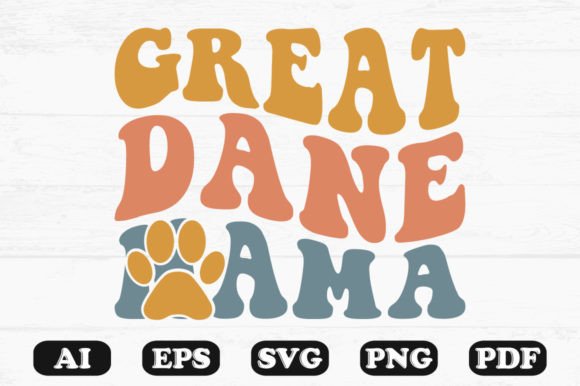 Great Dane Mama Dog Retro Wavy SVG: A Designer's Honest Review