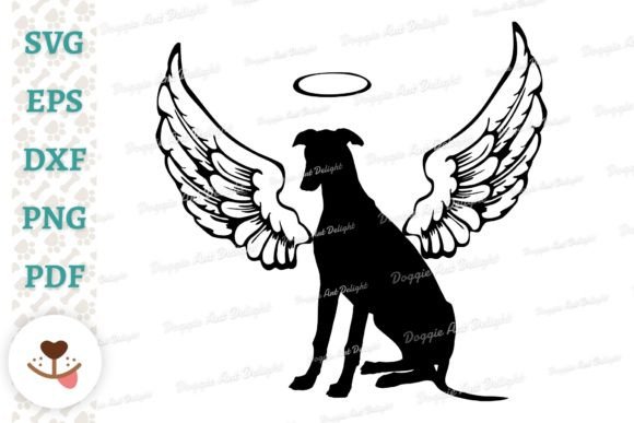 Greyhound Dog Angel Memorial Svg Png