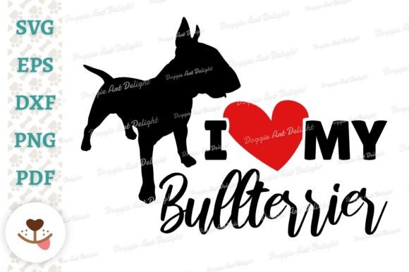 I Love My Bullterrier Dog Lover Png Svg