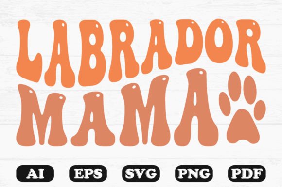 Labrador Mama Dog Retro Wavy SVG Review