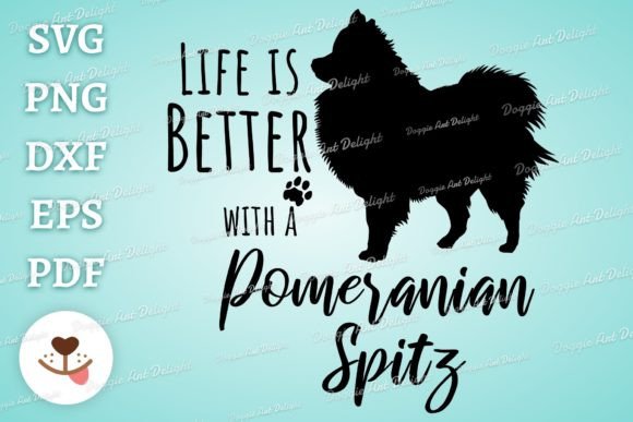 Pomeranian Dog Lover PNG SVG DXF Cut Design Review
